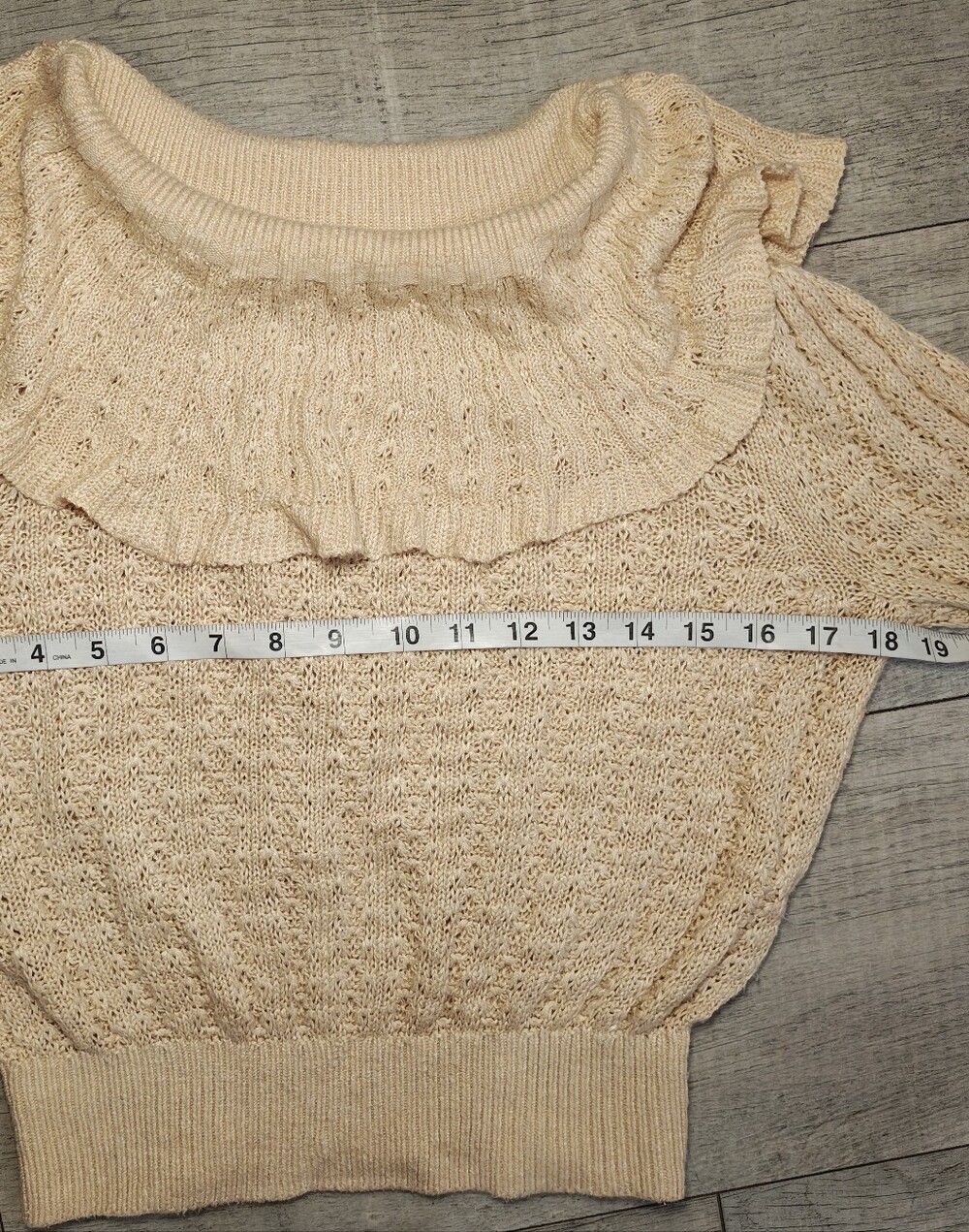 Free People Crazy In Love Knit Off The Shoulder Ruffle Sweater. - Picture 13 of 15